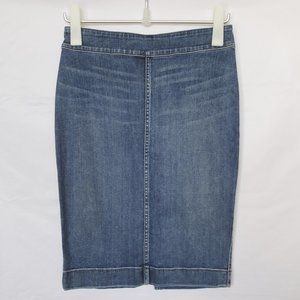 Wilfred Free Aritzia Karolina Blue Denim Stretch Pencil Skirt